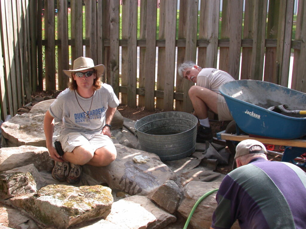 finishing the new water feature