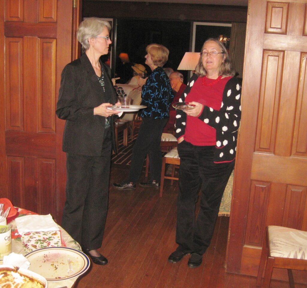 Margaret, Dale and Amy at party