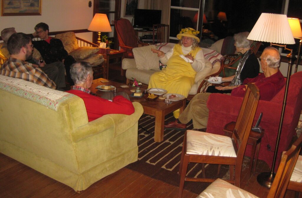 Holiday party at the Reid Garden home