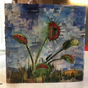 Judith West's stunning Venus flytrap peek-a-boo display for children at one of the state annual meetings at Hagan Stone Park in Pleasant Garden NC